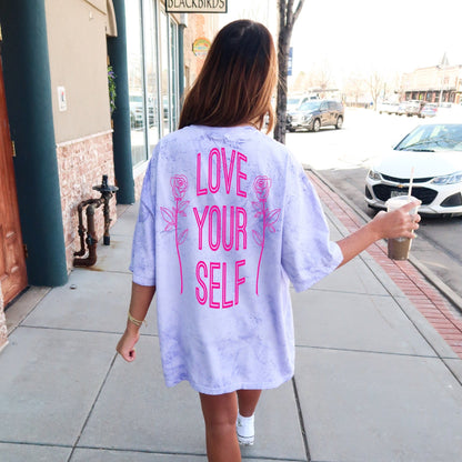 Love Yourself Amethyst Colorblast Tee