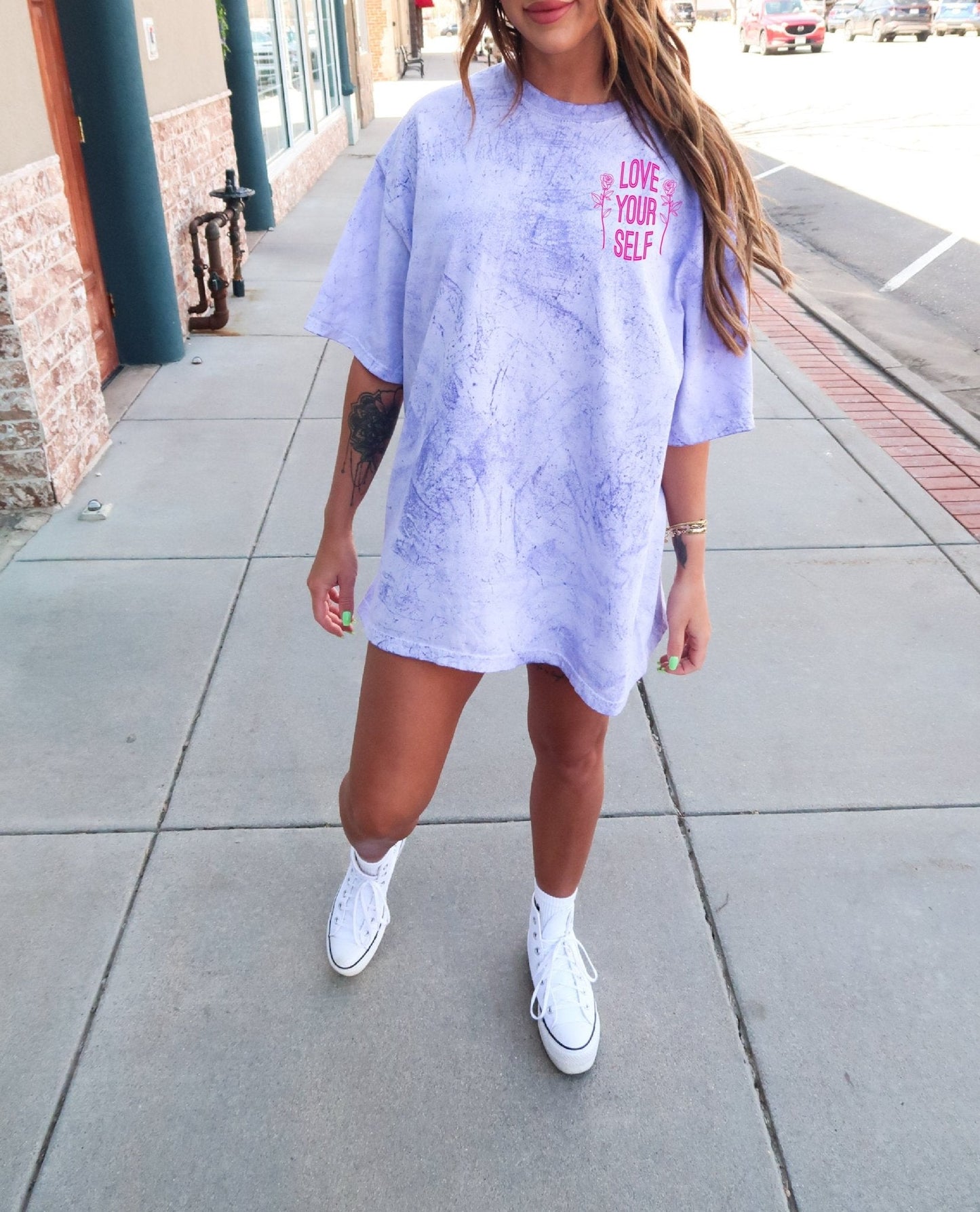 Love Yourself Amethyst Colorblast Tee