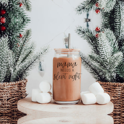 Mama - Silent Night Glass Can