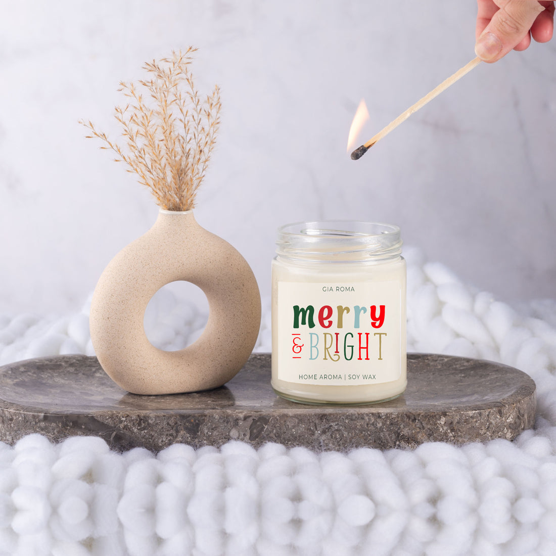 Merry + Bright Candle