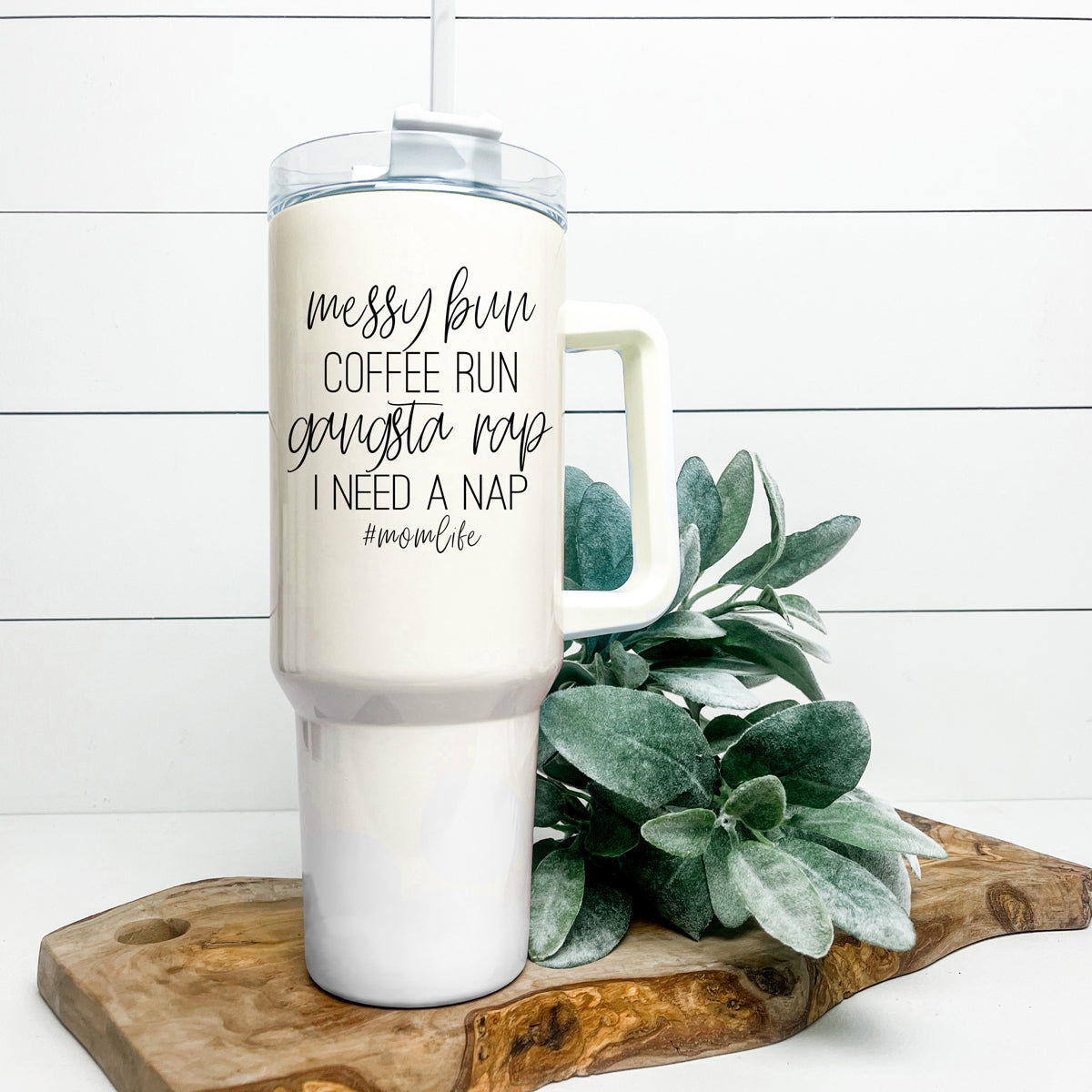 Messy Bun Mom life 40oz Tumbler