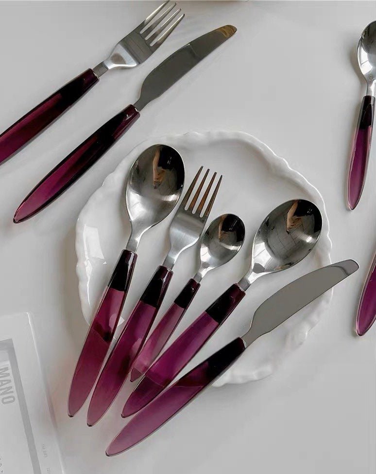 Meteor Flatware Set of 16 Pcs ( $3.5 Each ) - Sleek Modern Cutlery Silverware Set by INSPECIAL HOME