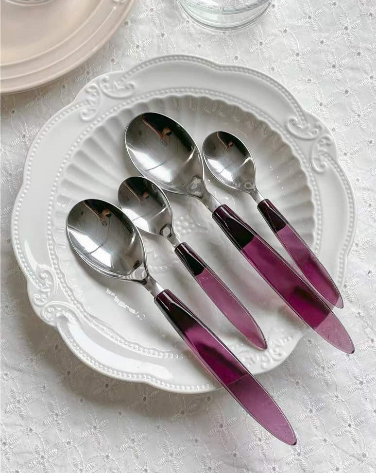 Meteor Flatware Set of 16 Pcs ( $3.5 Each ) - Sleek Modern Cutlery Silverware Set by INSPECIAL HOME