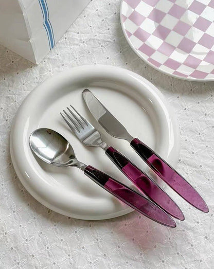 Meteor Flatware Set of 16 Pcs ( $3.5 Each ) - Sleek Modern Cutlery Silverware Set by INSPECIAL HOME