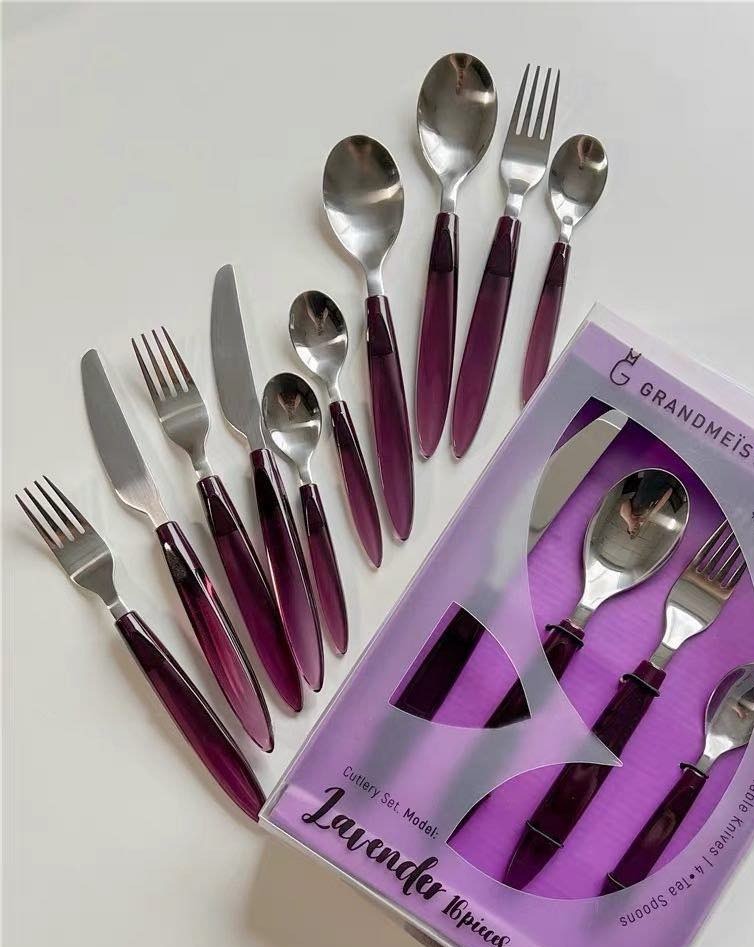 Meteor Flatware Set of 16 Pcs ( $3.5 Each ) - Sleek Modern Cutlery Silverware Set by INSPECIAL HOME