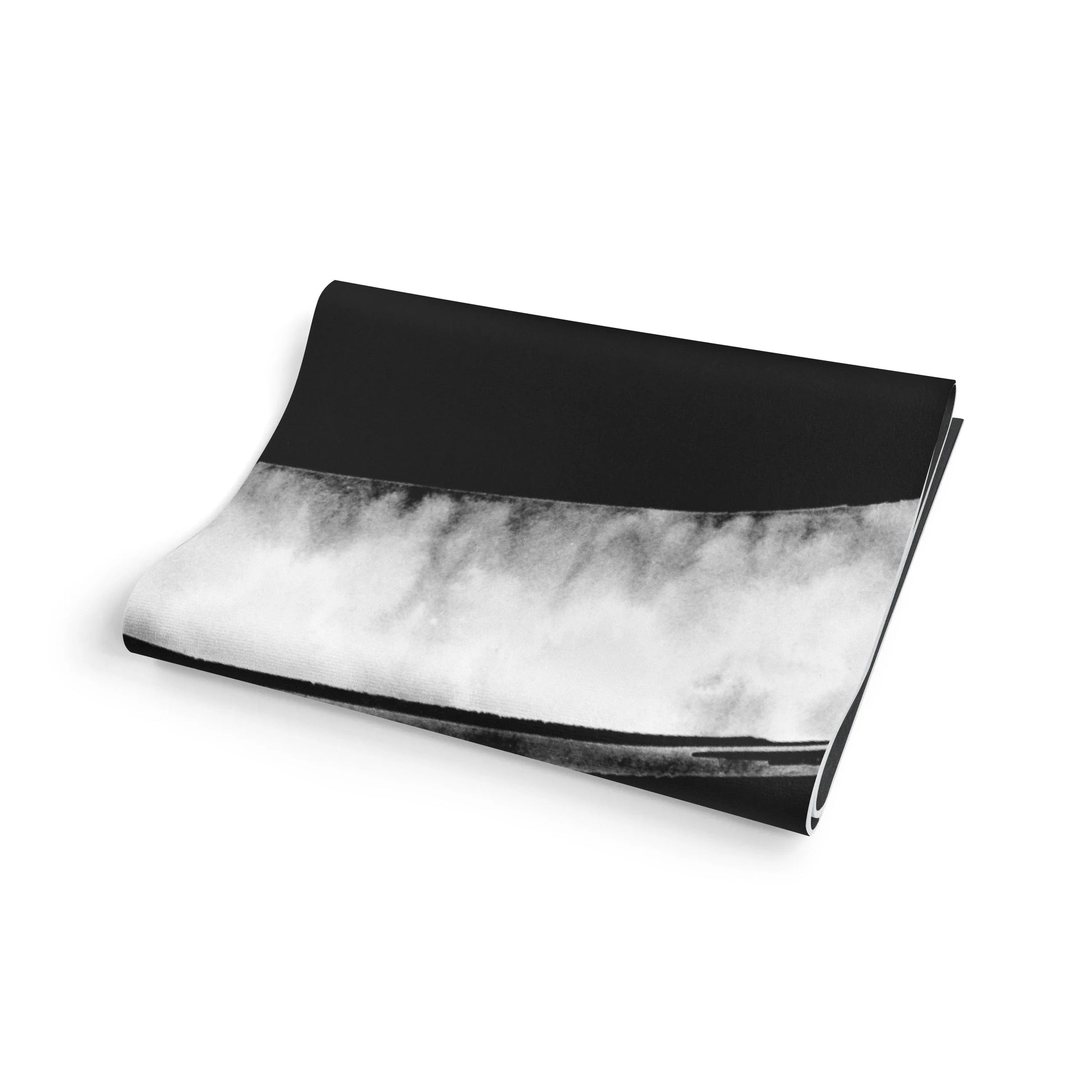 Black and white gradient fabric swatch on a white background