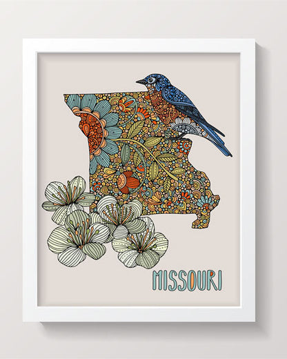 Missouri State Map by valentinaharper