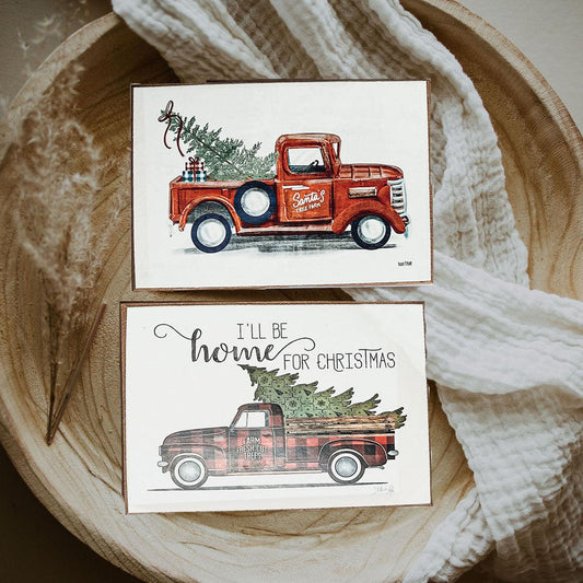 Vintage Red Truck Sign