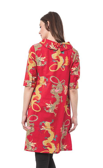 Audrey Retro Dress Red Dragons