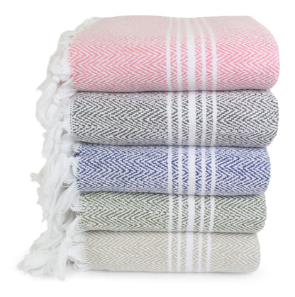 SALBAKOS Pesthemal, %100 Turkish Cotton Beach Towel 1 Pc, 40"x70"- Hand Knotted, Thick, Lightweight, Absorbent & Quick Dry Bath Sheet Towels for Gym, Pool, Beach & Spa by Classic Turkish Towels