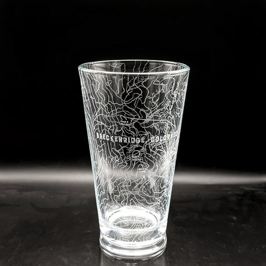 Breckenridge, CO Map Pint Glass