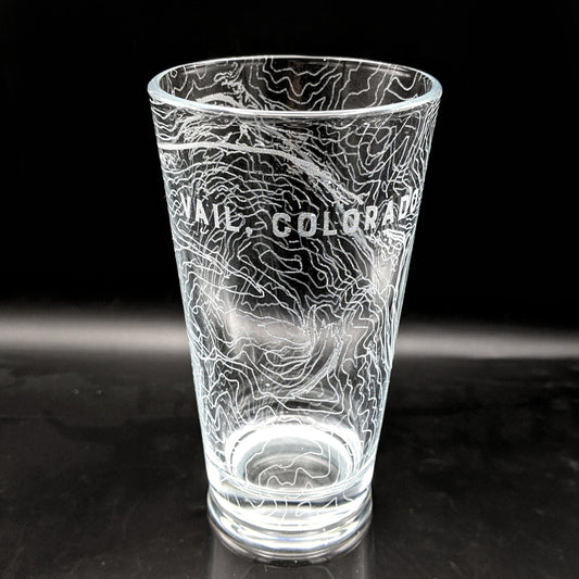 Vail, CO Map Pint Glass