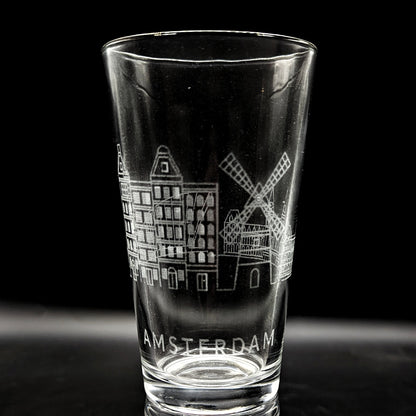 Amsterdam Skyline Pint Glass