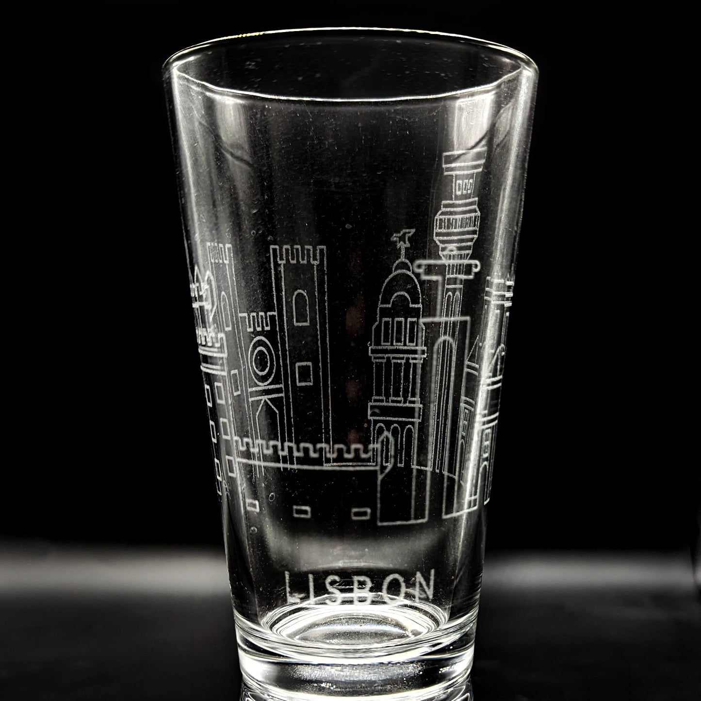 Lisbon Skyline Pint Glass