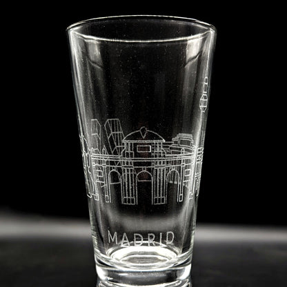 Madrid Skyline Pint Glass