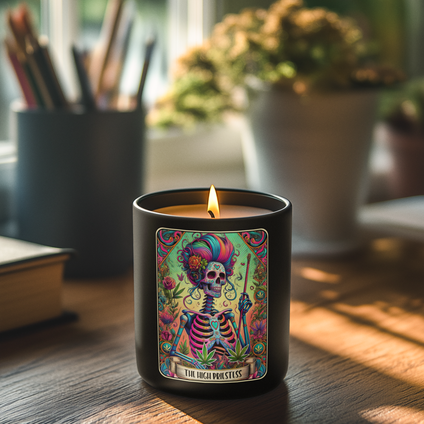 The High Priestess Tarot Candle by Energy Wicks
