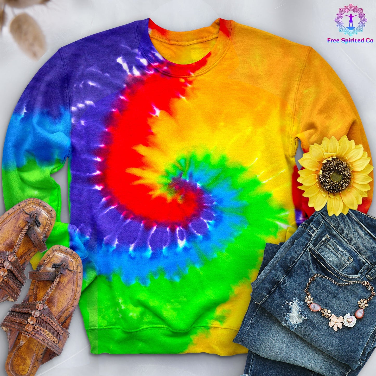 Prism Hand-Dyed Crewneck by Free Spirited