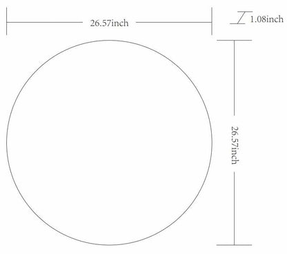 Pontalina Round White Mirror