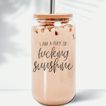 Ray of Sunshine Glass Can