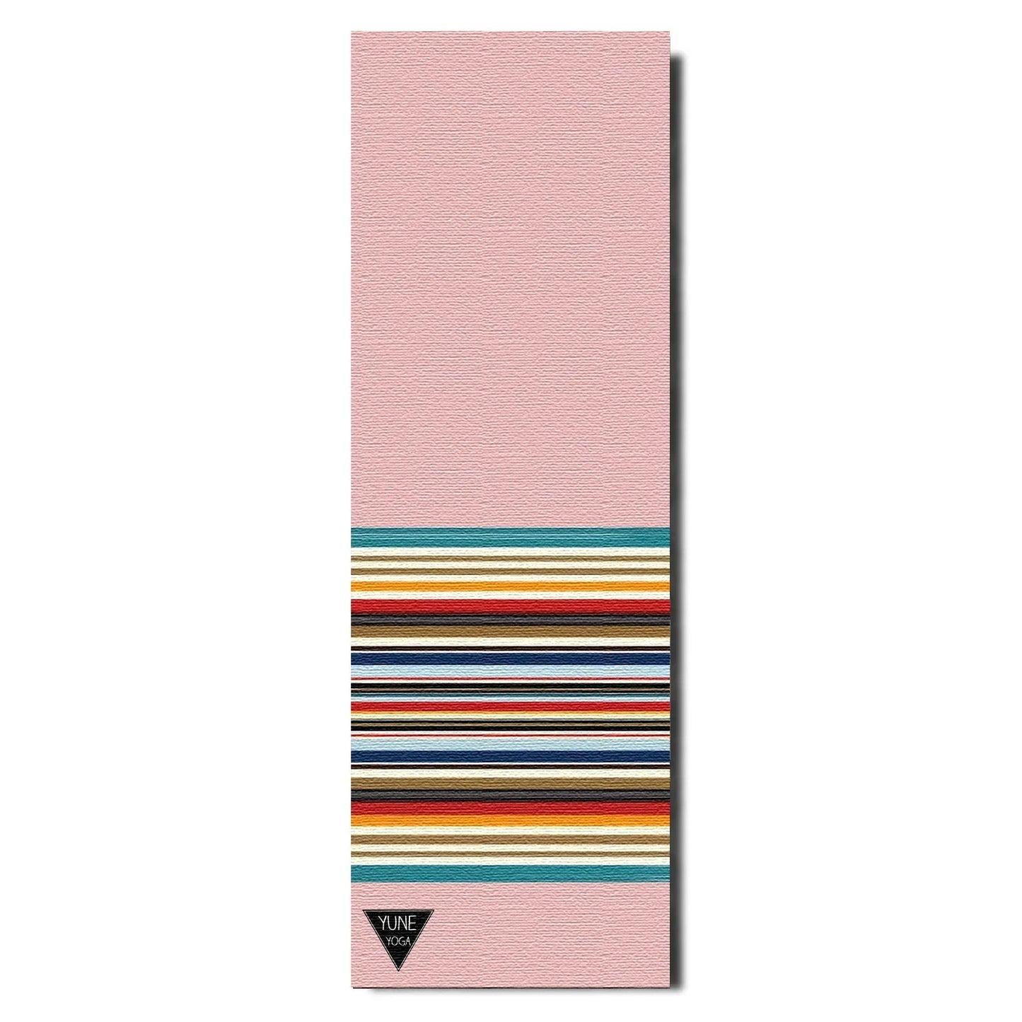Yoga Mat | 6mm Thick | Pink Striped | Non-Slip | Eco Friendly | Yune Yoga | Red Tail - Yune Yoga