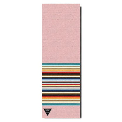 Yoga Mat | 6mm Thick | Pink Striped | Non-Slip | Eco Friendly | Yune Yoga | Red Tail - Yune Yoga