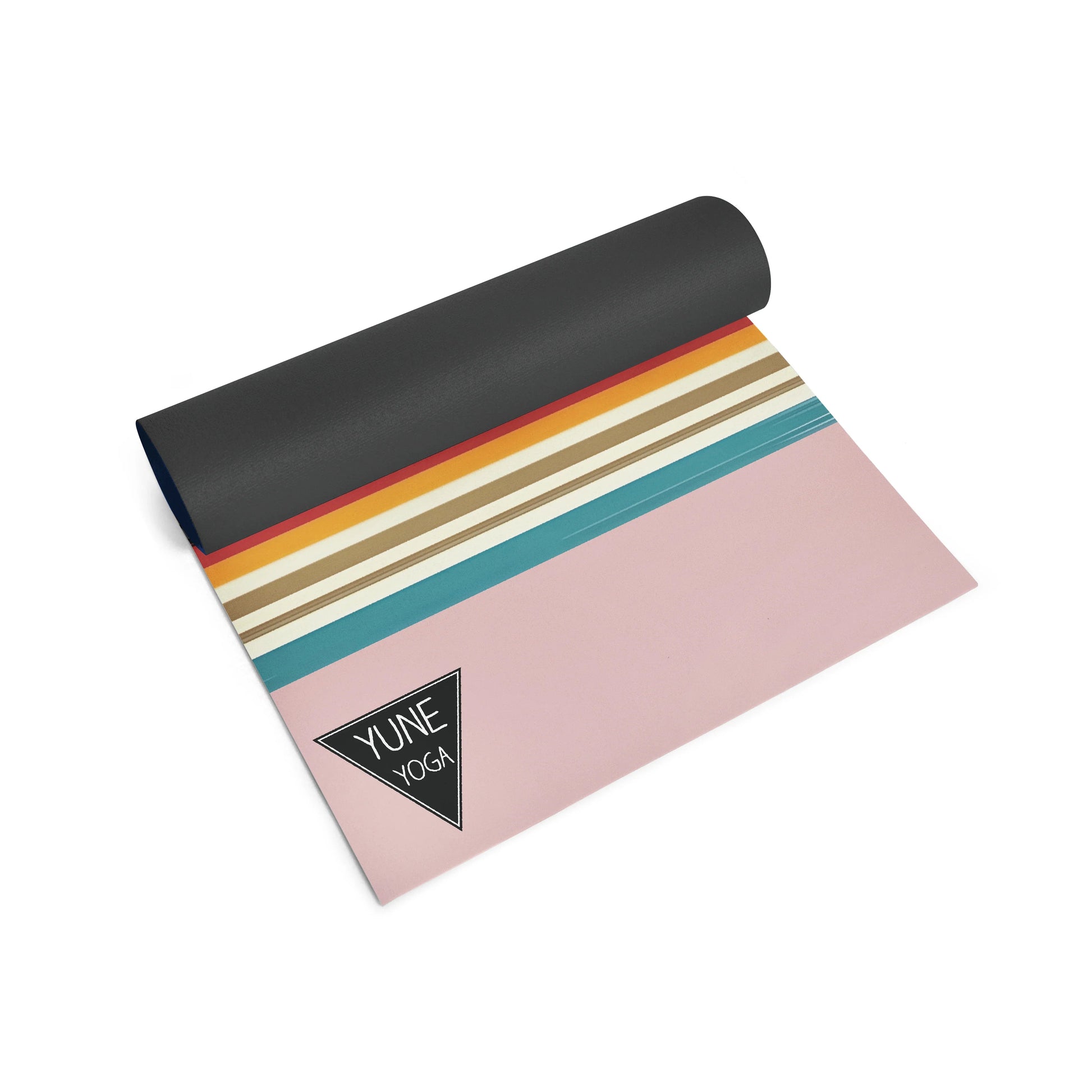 Yoga Mat | 6mm Thick | Pink Striped | Non-Slip | Eco Friendly | Yune Yoga | Red Tail - Yune Yoga