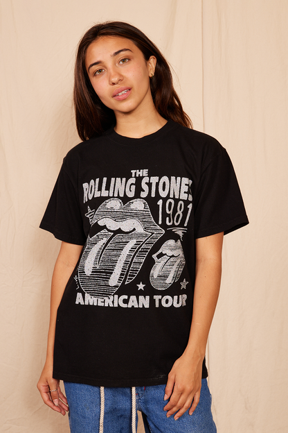 Rolling Stones 1981 American Tour Glitter Tee