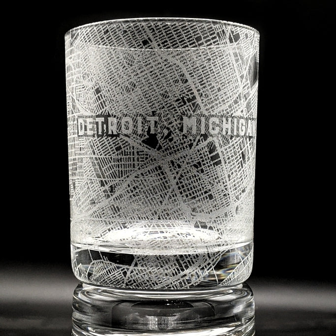 Detroit, MI Whiskey Glass