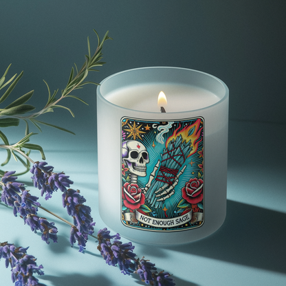 The Not Enough Sage Tarot Candle by Energy Wicks