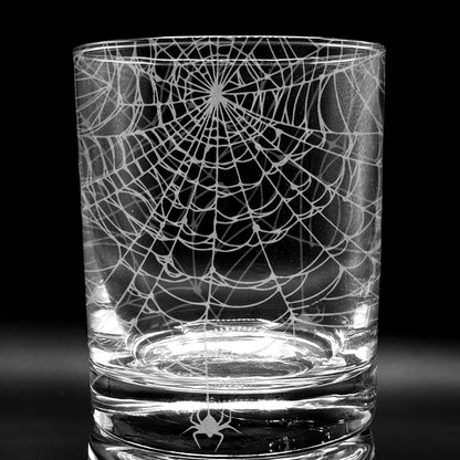 SPIDERWEBS Whiskey Glass by Lumengrave