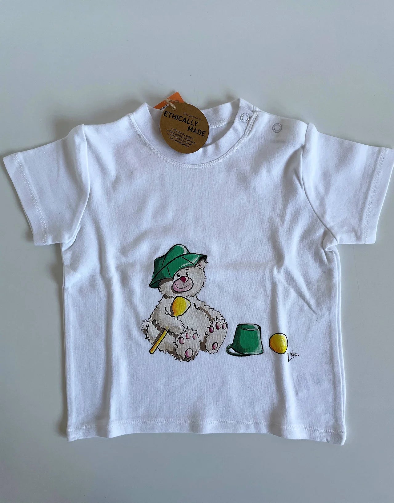 White Bear Hand Painted T-Shirt 18-24m