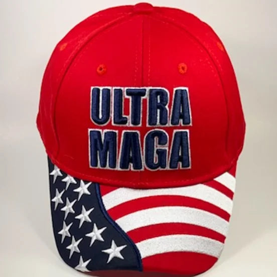Ultra MAGA American Flag Hat