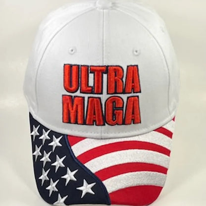 Ultra MAGA American Flag Hat