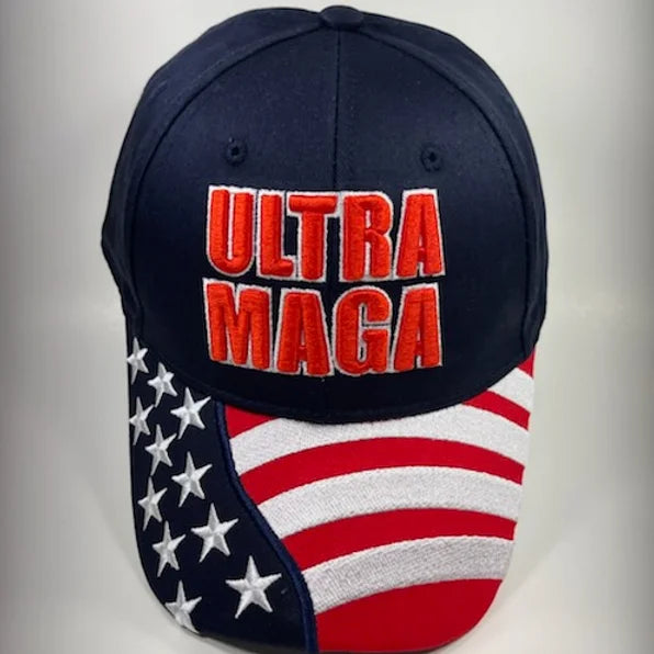 Ultra MAGA American Flag Hat