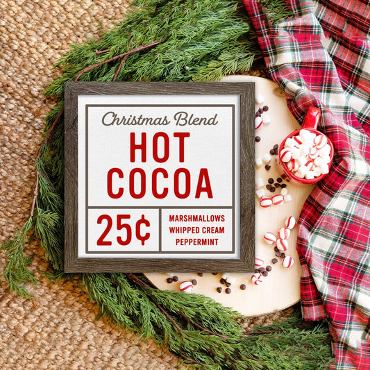 Hot Cocoa 25 cent Sign