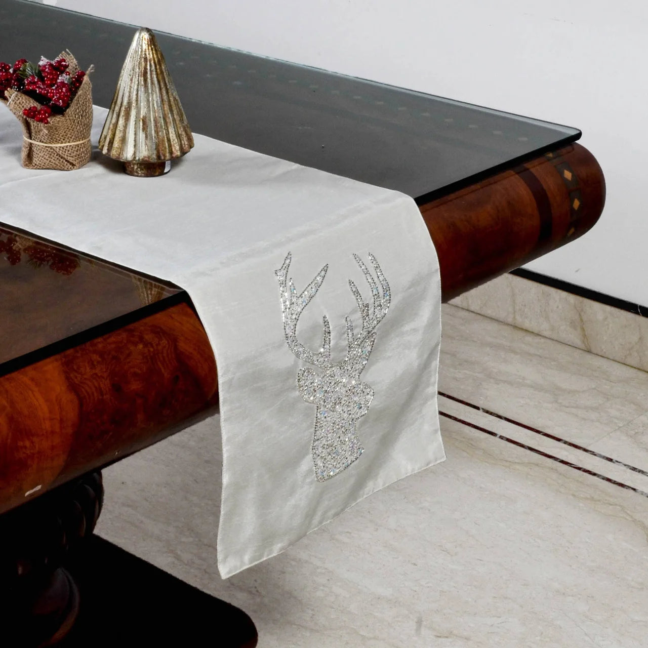 Sequin Reindeer Table Runner