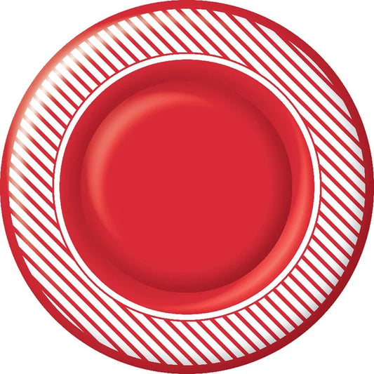8" Candy Cane Plates