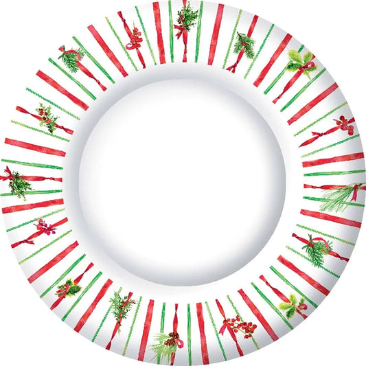 8" Ribbon Stripe Plates