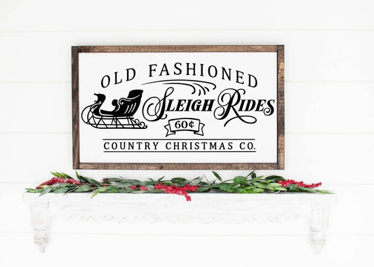 Old Fashioned Sleigh Rides Sign