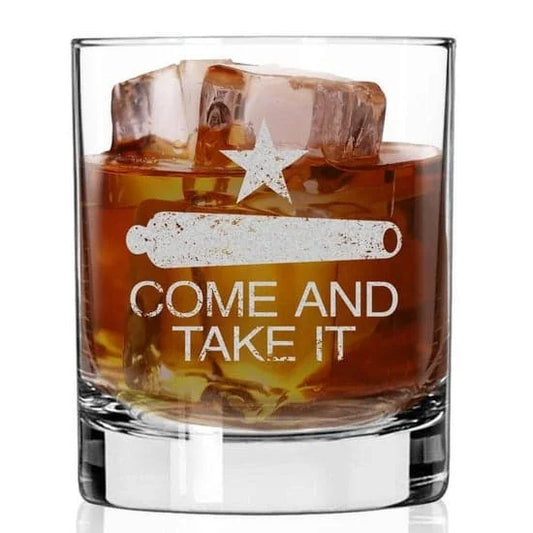 Come and Take It Whiskey Glass