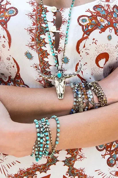 Longhorn Woven Silk Necklace