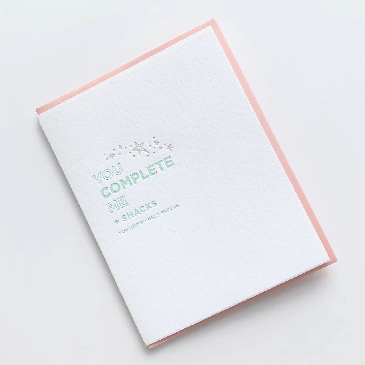 You Complete Me + Snacks Card