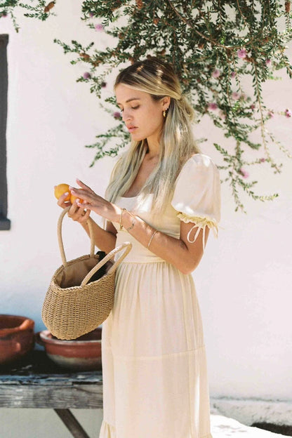 Canyon Silk Dress | Soft Yellow