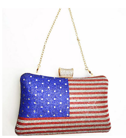 American Flag Rhinestone Bag