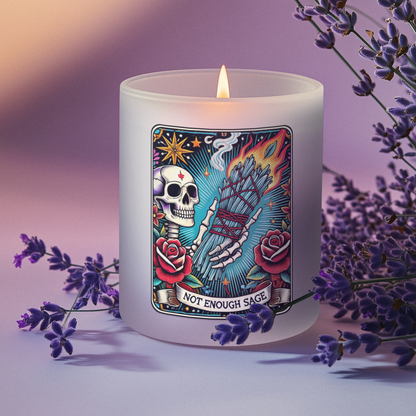 The Not Enough Sage Tarot Candle by Energy Wicks