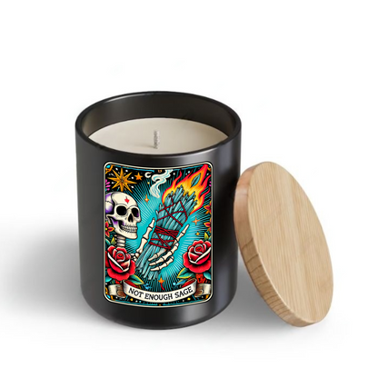 The Not Enough Sage Tarot Candle by Energy Wicks