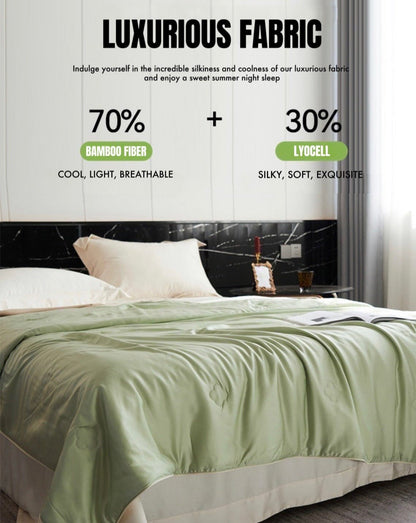 Silky Bamboo Fiber Cooling Blanket Duvet – Perfect for Hot Sleepers & Night Sweats