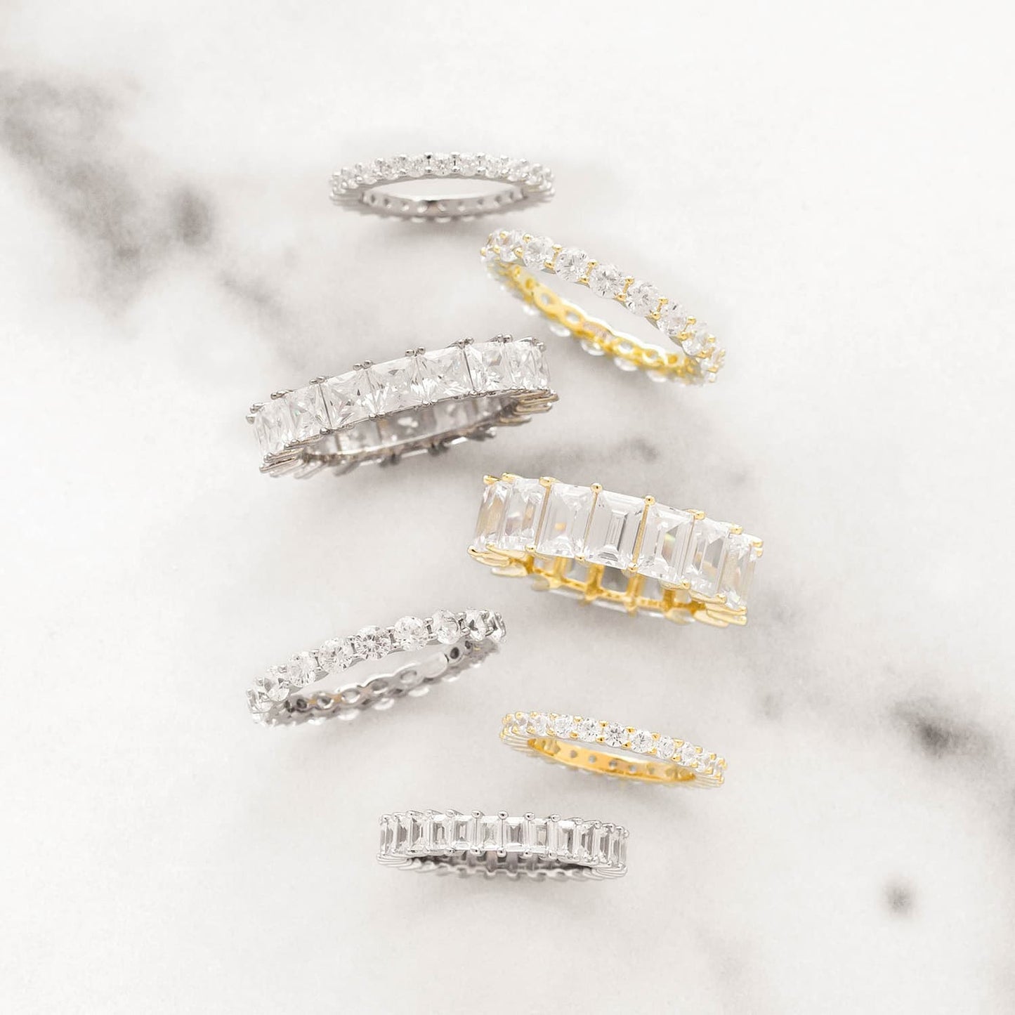 Baguette Eternity Band by By Adina Eden