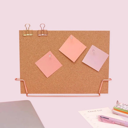 Standing Cork Bulletin Board - Rose Gold/Gold by Multitasky