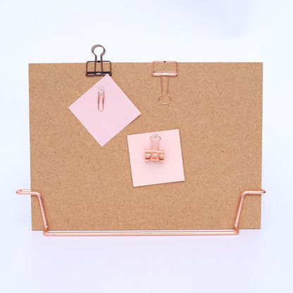 Standing Cork Bulletin Board - Rose Gold/Gold by Multitasky